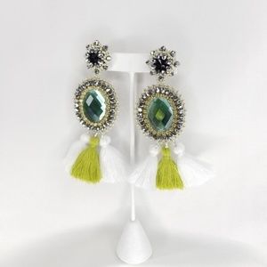 Rhinestone Tassel Earrings